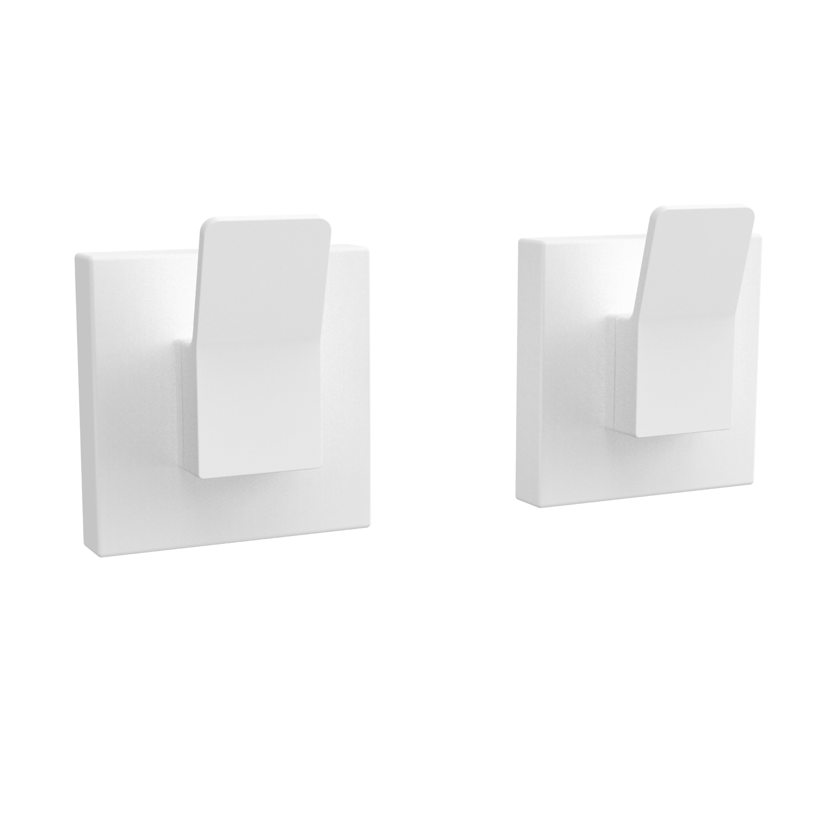 Fusion-Loc Matte White Style Pack of 2 Designer Suction Hooks - Image 1 of 4