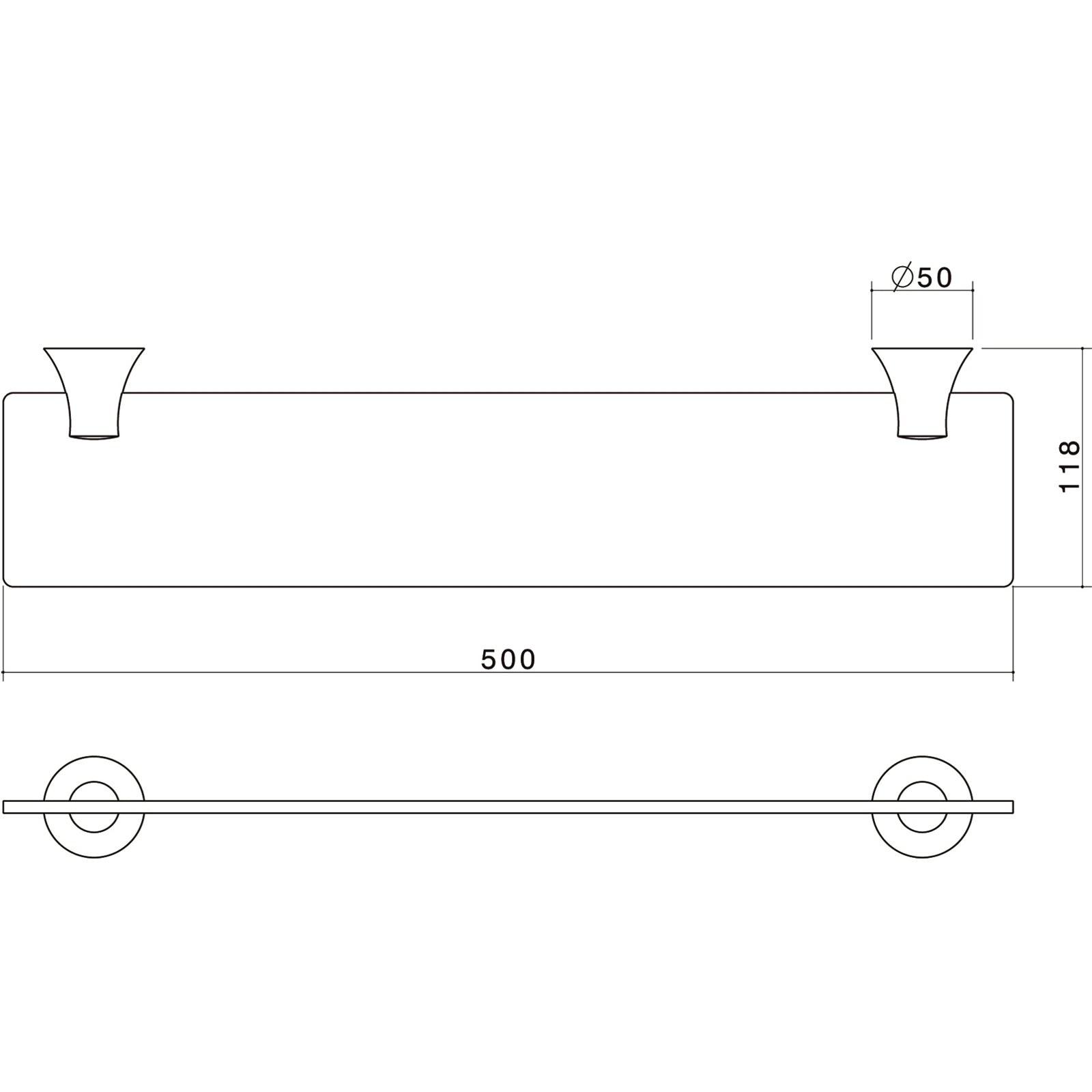 Caroma Elegance Glass Shelf - Image 2 of 2