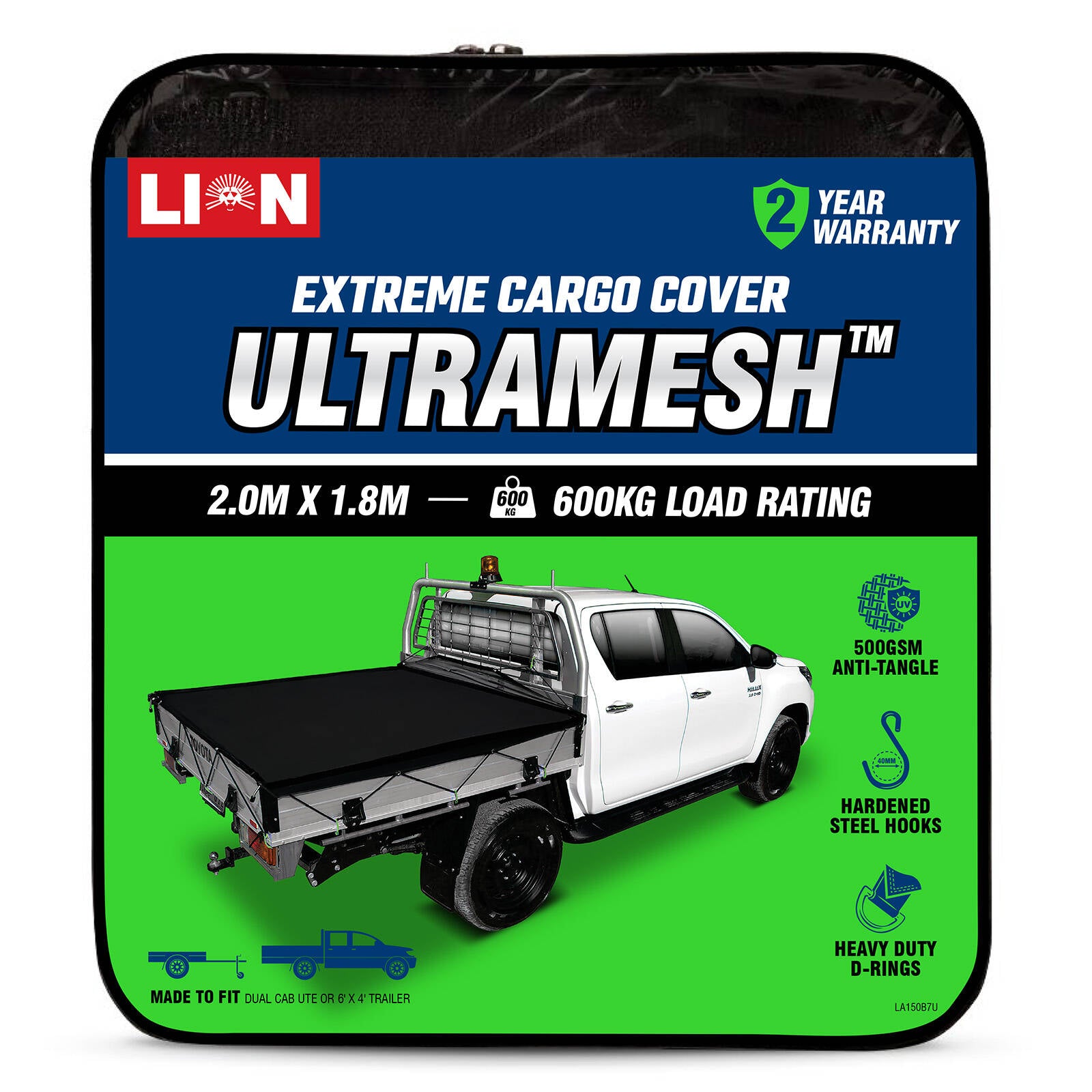 Lion 2.0 x 1.8m Ultramesh Cargo Net - Image 1 of 10