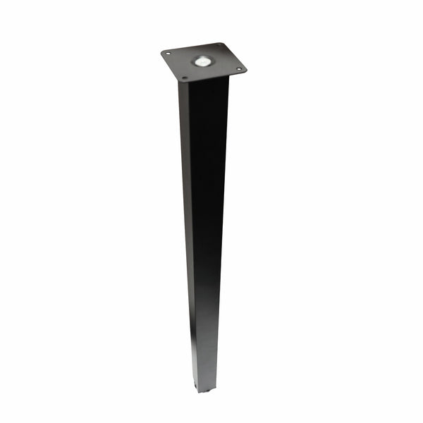 Adoored 40 x 710mm Black Square Adjustable Furniture Leg