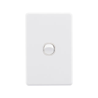 DETA X6 White Single Vertical Switch - Gloss White