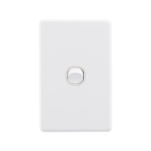 DETA X6 White Single Vertical Switch - Gloss White