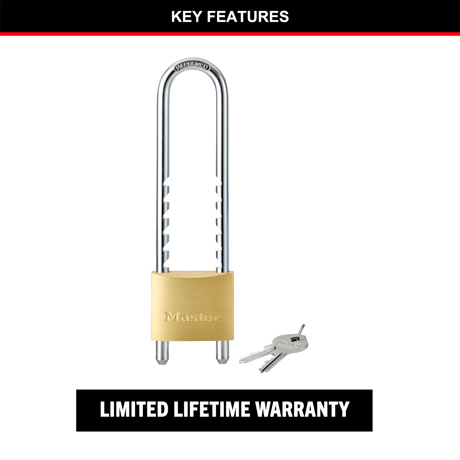 MasterLock 50mm Solid Brass Adjustable Shackle Padlock - Image 14 of 20