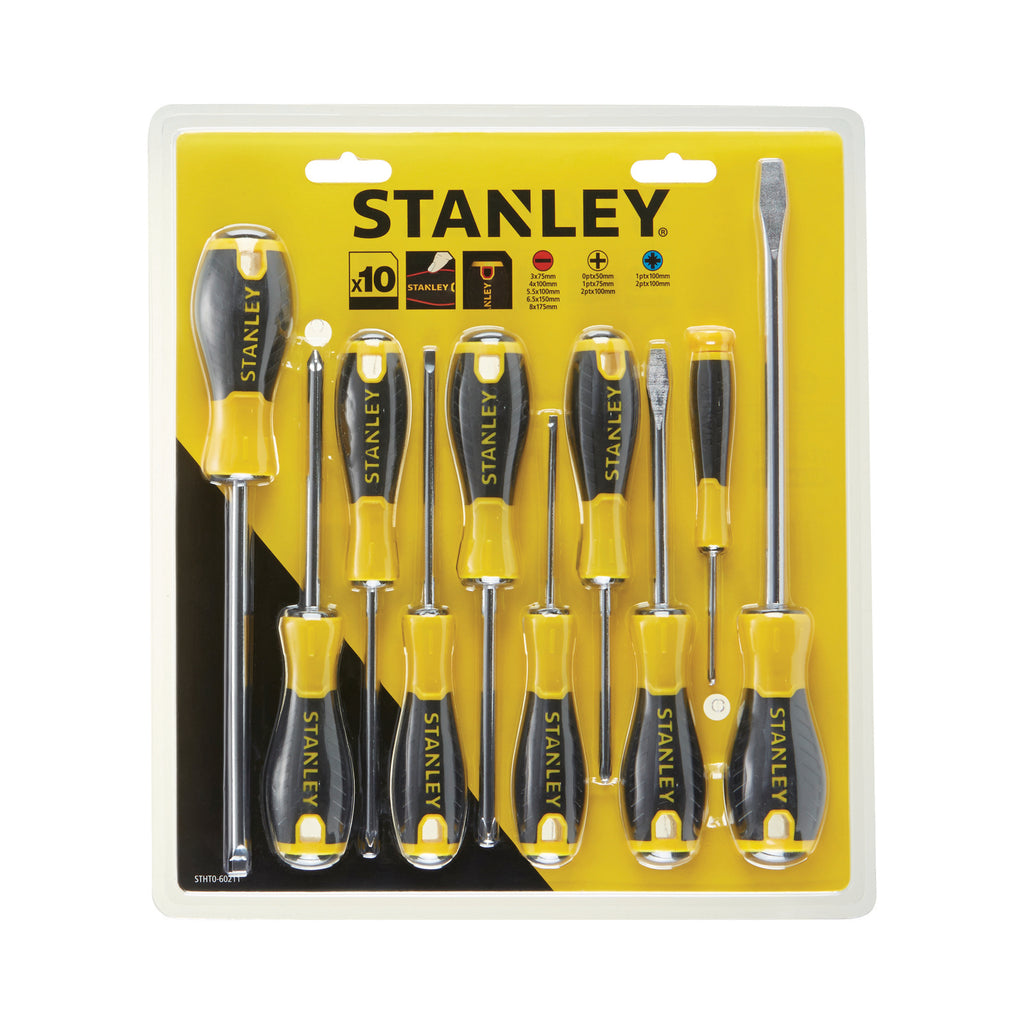 Stanley 10 Piece Essentials Screwdriver Set - Image 2 of 2