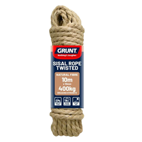 Grunt 10mm x 10m Sisal Twisted Rope