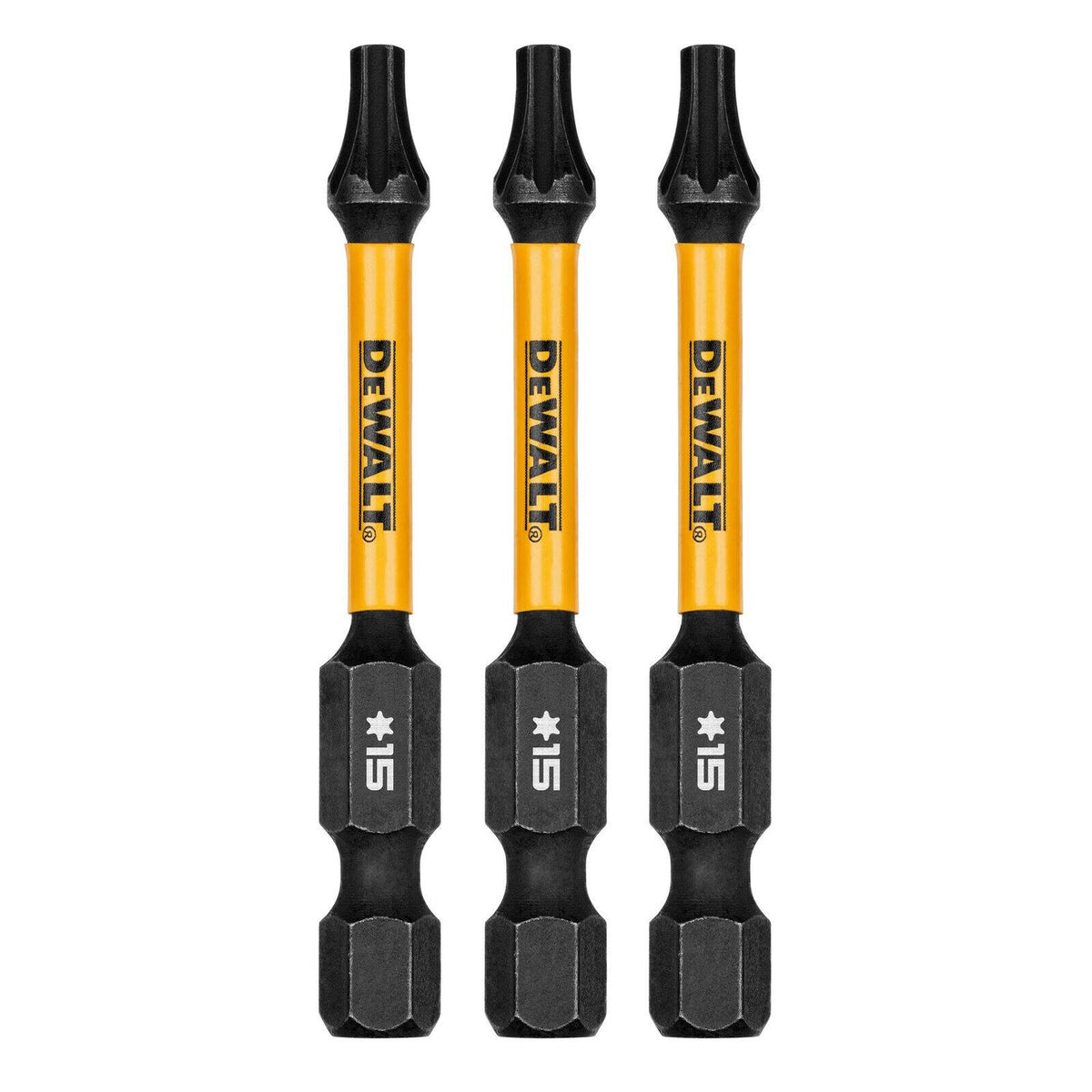 DeWALT FLEXTORQ 57mm TX15 Screwdriver Bit DWAF2TX15IR3 - 3 Pack - Image 1 of 3