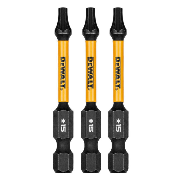 DeWALT FLEXTORQ 57mm TX15 Screwdriver Bit DWAF2TX15IR3 - 3 Pack