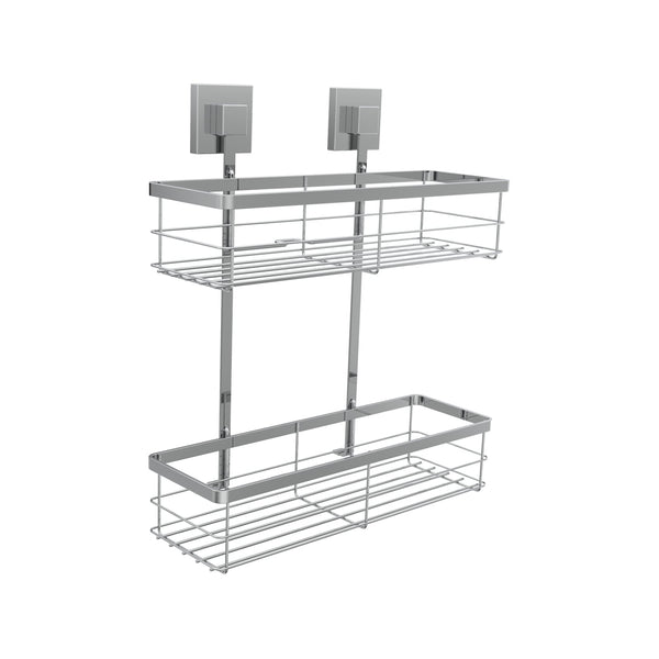 Fusion-Loc 26kg Stainless Steel Suction Double Shower Caddy