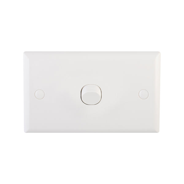 DETA White 1 Gang Solid Plate Single Switch