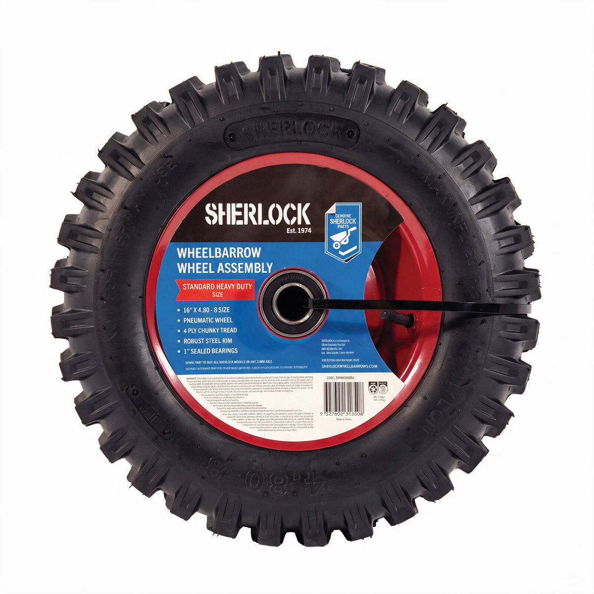 Sherlock 16" Standard Heavy Duty Tread Wheelbarrow Wheel - Image 4 of 5