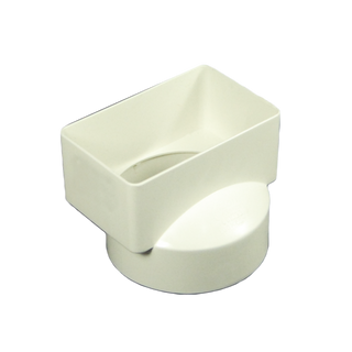 Icon Plastics 100 x 65mm - 90mm PVC Downpipe Adaptor