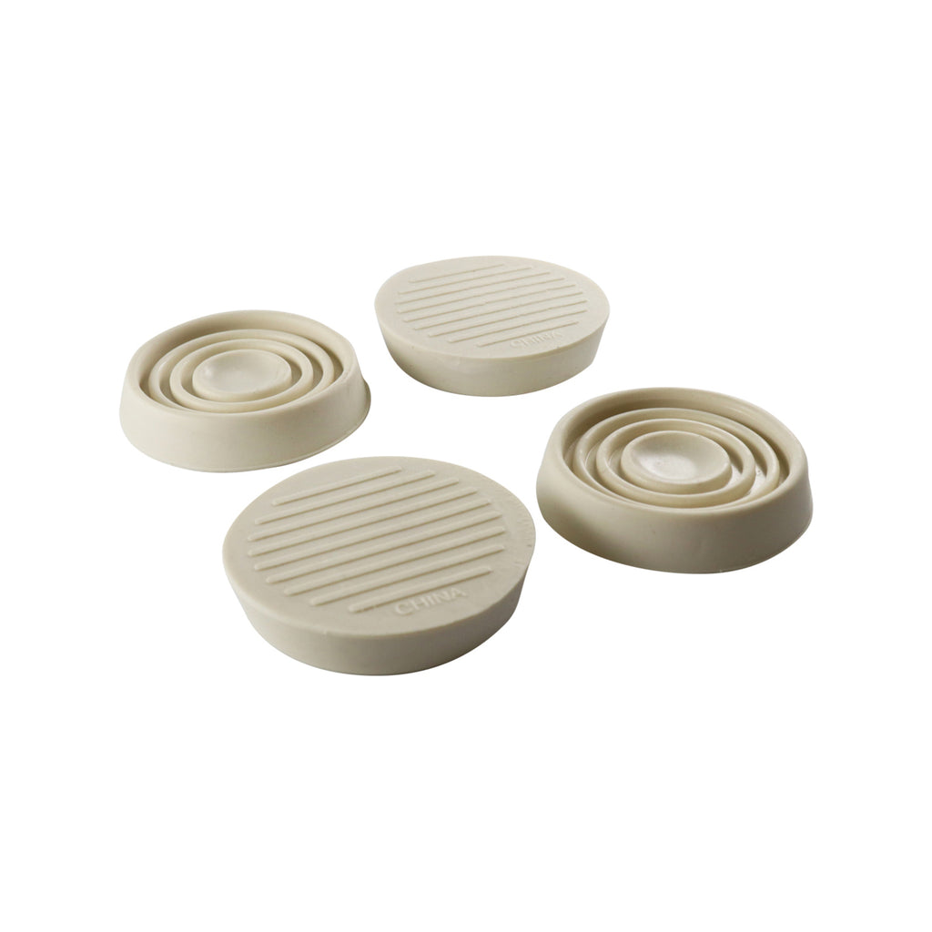 Surface Gard 37mm White Round Rubber Base Castor Cup - 4 Pack - Image 1 of 5