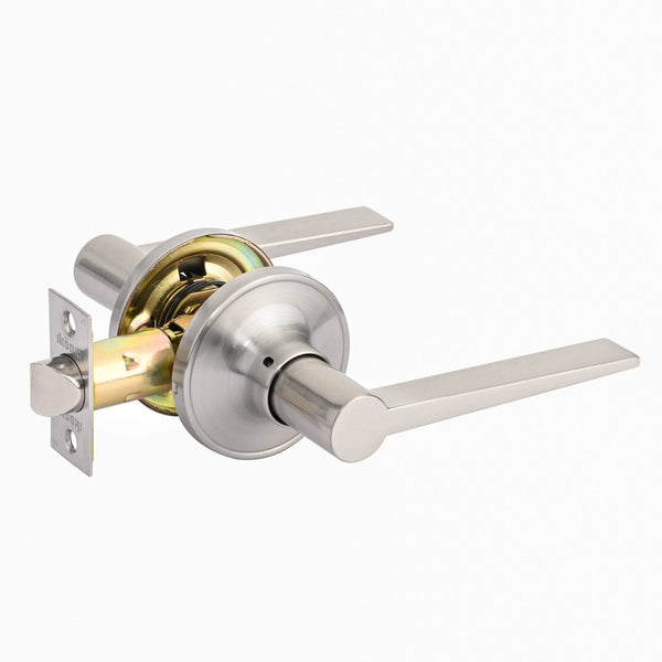 Ikonic Brushed Nickel Orbis Passage Lever Set