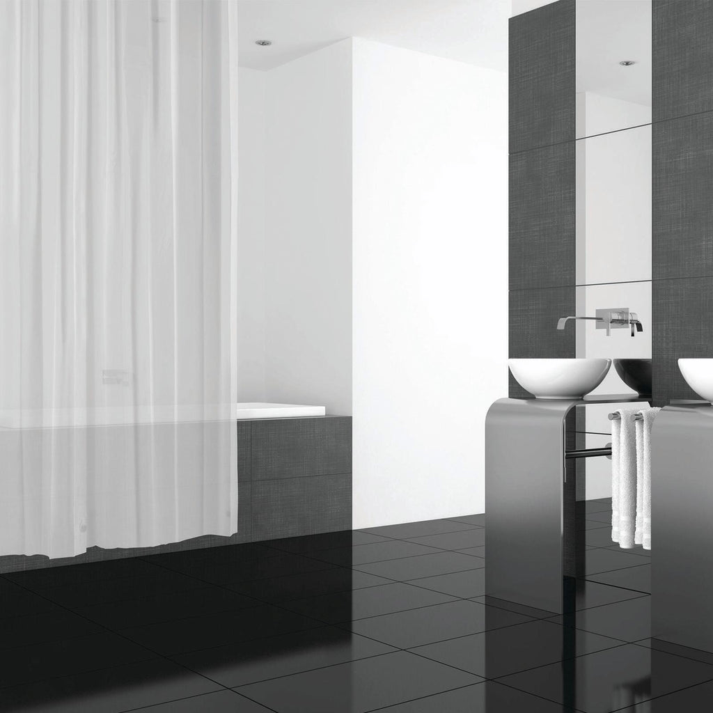 Barelli 180 x 180cm Frosting White Peva Shower Curtain - Image 2 of 2