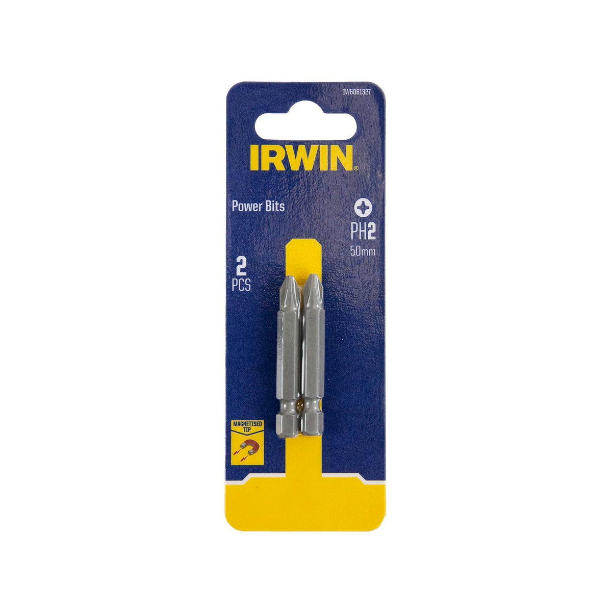 IRWIN 50mm PH2 Magnetic Power Bits - 2 Pack - Image 1 of 1