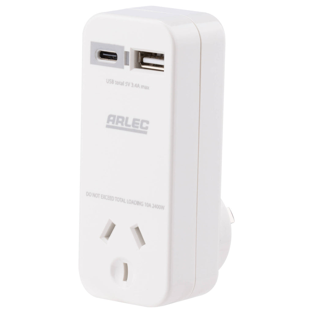 Arlec Compact Power Adapter With USB 3.4A - Image 2 of 4