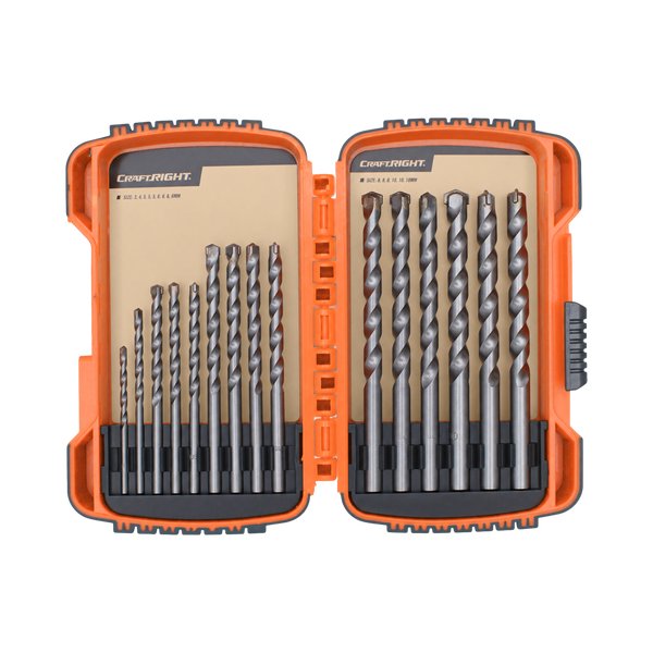 Craftright 15 Piece Masonry Drill Bit Set