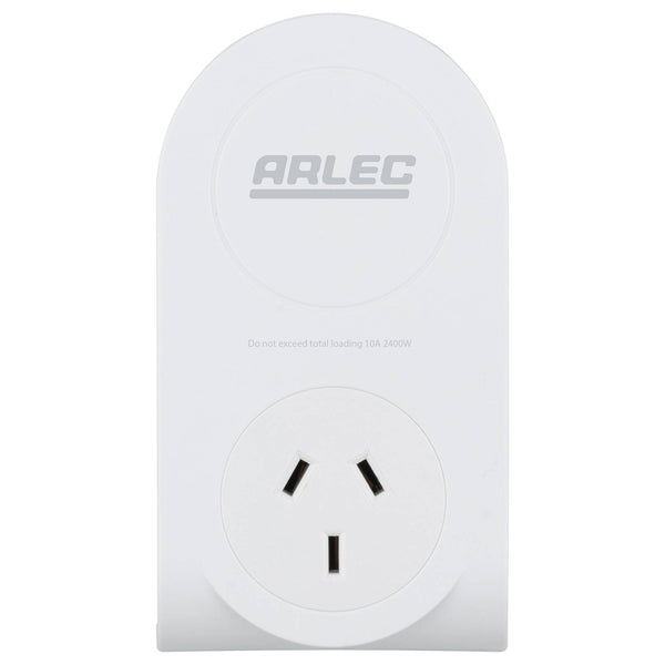 Arlec Power Adaptor with Retractable USB Cable