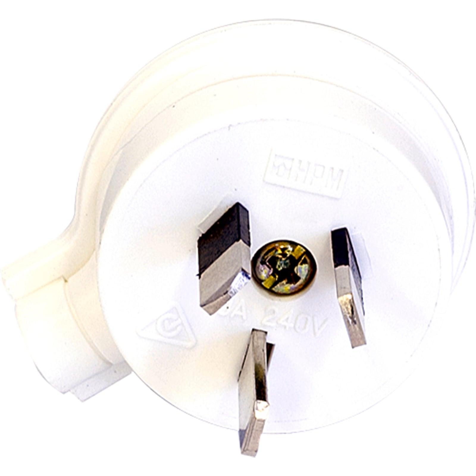 HPM 15A White 3 Pin Electrical Plug Top - Image 1 of 1