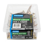 Titan 14g x 75mm Zinc Gold Timber Bugle Batten Screw - 100 Pack - Image 1 of 7