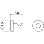 Caroma Chrome Robe Hook - Image 2 of 2