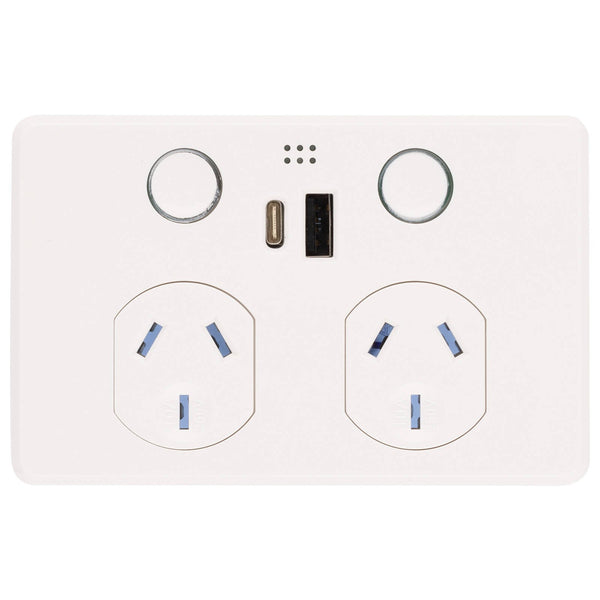 DETA GRID Smart Double Power Point With USB A+C PD20W Fast Charging