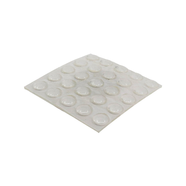 Surface Gard 8mm Clear Round Rubber Bumper - 25 Pieces