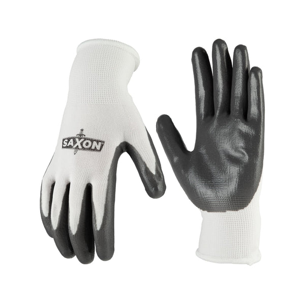 Saxon Medium Nitrile Dipped Garden Gloves - 6 Pack