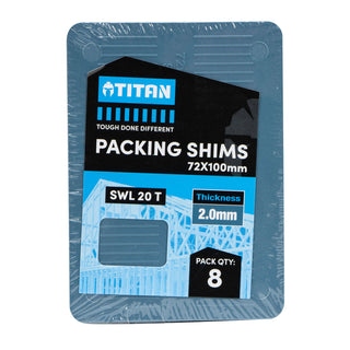 Titan 2 x 72 x 100 mm 8 Piece Blue Shim Packing