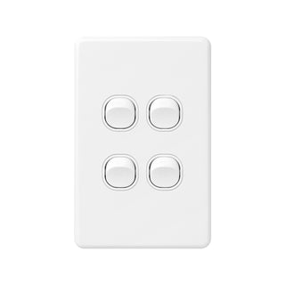 DETA X6 White 3 Gang Triple Vertical Switch
