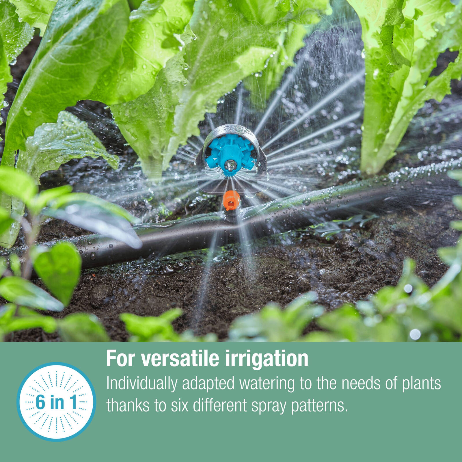 GARDENA Micro Irrigation 6 in 1 Spray Nozzle - 2 Pack - Image 3 of 9
