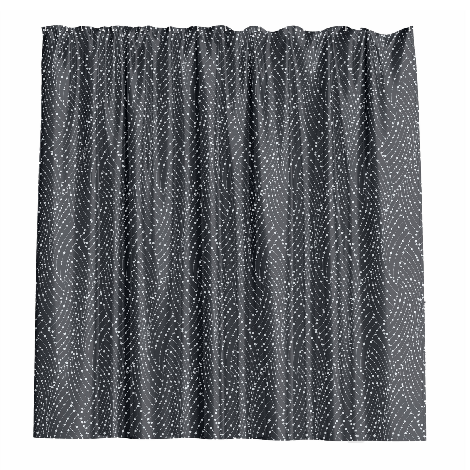 Barelli Polyester Shower Curtain Long Drop Midnight Mist 210x180cm - Image 1 of 2