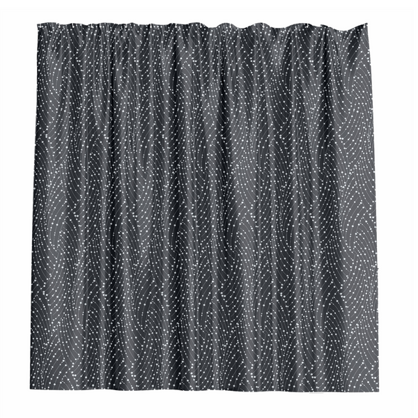Barelli Polyester Shower Curtain Long Drop Midnight Mist 210x180cm