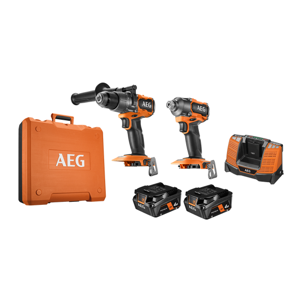 AEG 18V 4.0Ah 2-Piece Brushless FORCE Combo Kit