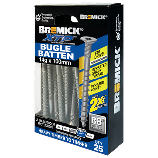 Bremick XTP 14g x 100mm T40 B8 Bugle Batten - 25 Pack