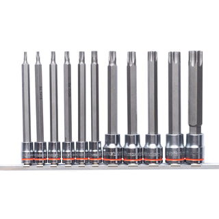 Kincrome Tamperproof TORX Socket Set On Clip Rail - 11 Piece