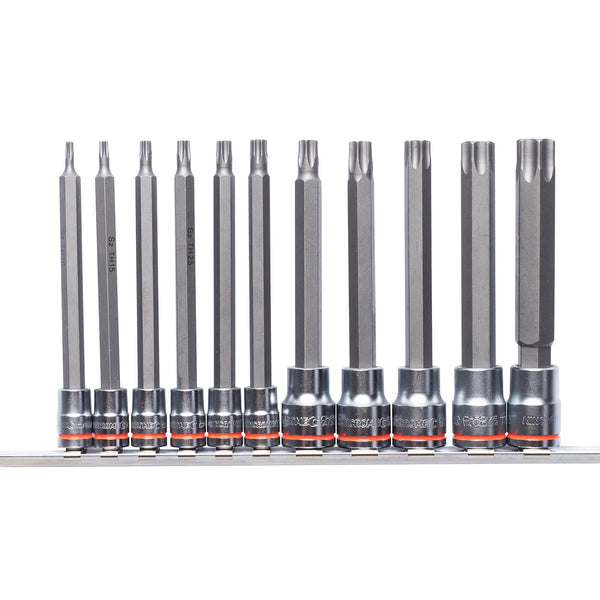 Kincrome Tamperproof TORX Socket Set On Clip Rail - 11 Piece