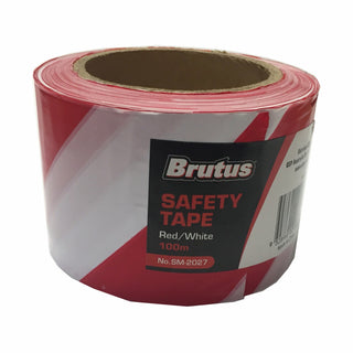 Brutus 75mm x 100m Red And White Safety Tape