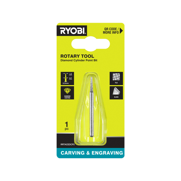 Ryobi 1.5mm Rotary Diamond Cylinder Point Bit