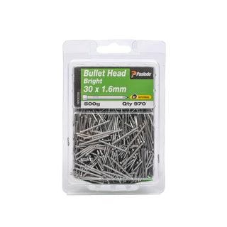 Paslode 30 x 1.6mm 500g Bright Steel Bullet Head Nails - 970 Pack