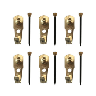 Everhang 15kg Brass Plated Picture Hanging Angle Drives - 6 Pack