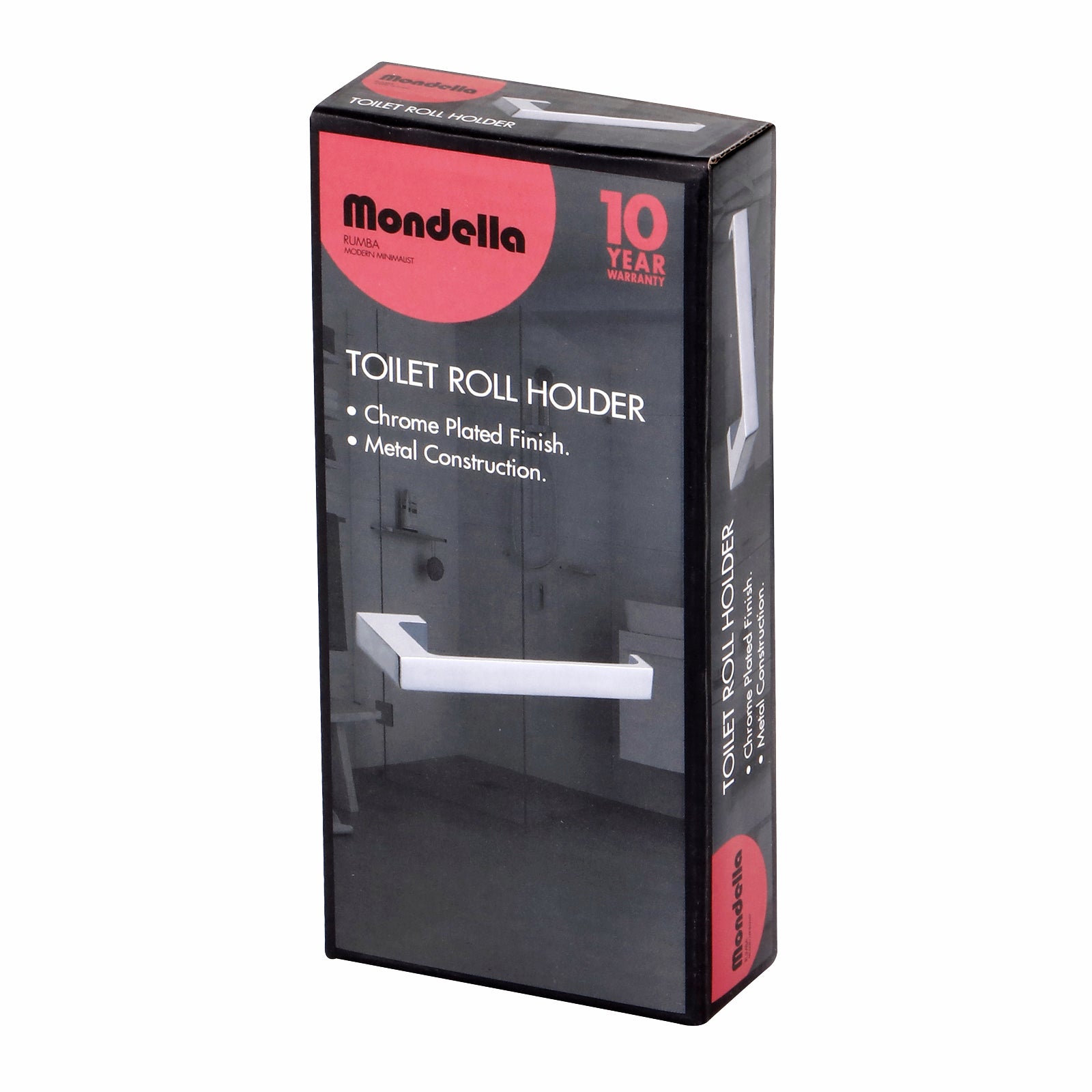Mondella Chrome Rumba Toilet Roll Holder - Chrome - Image 4 of 5