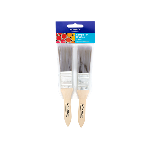 Monarch 25mm Sample Pot Synthetic Paint Brush - 2 Pack