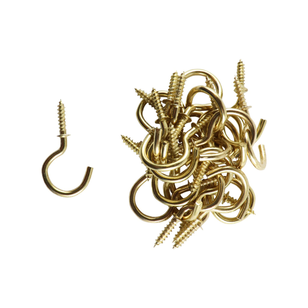 Everhang 15mm Brass Plated Cup Hook - 25 Pack - Image 1 of 5