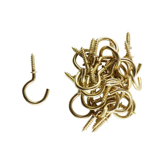 Everhang 15mm Brass Plated Cup Hook - 25 Pack