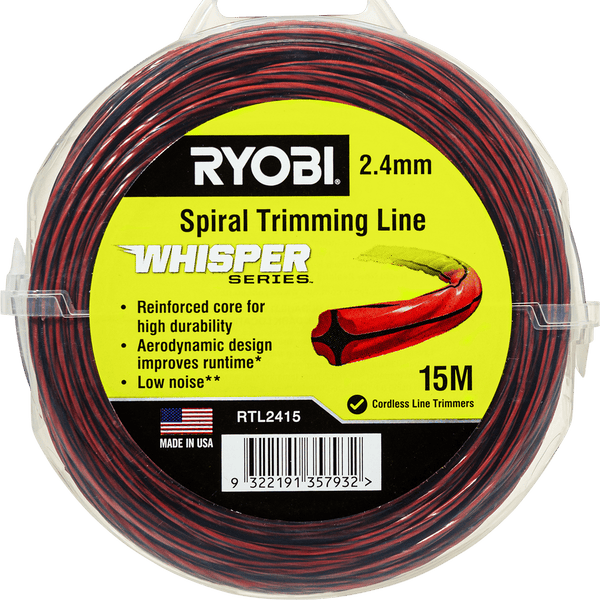 Ryobi 2.4mm x 15m Whisper Series Trimming Line