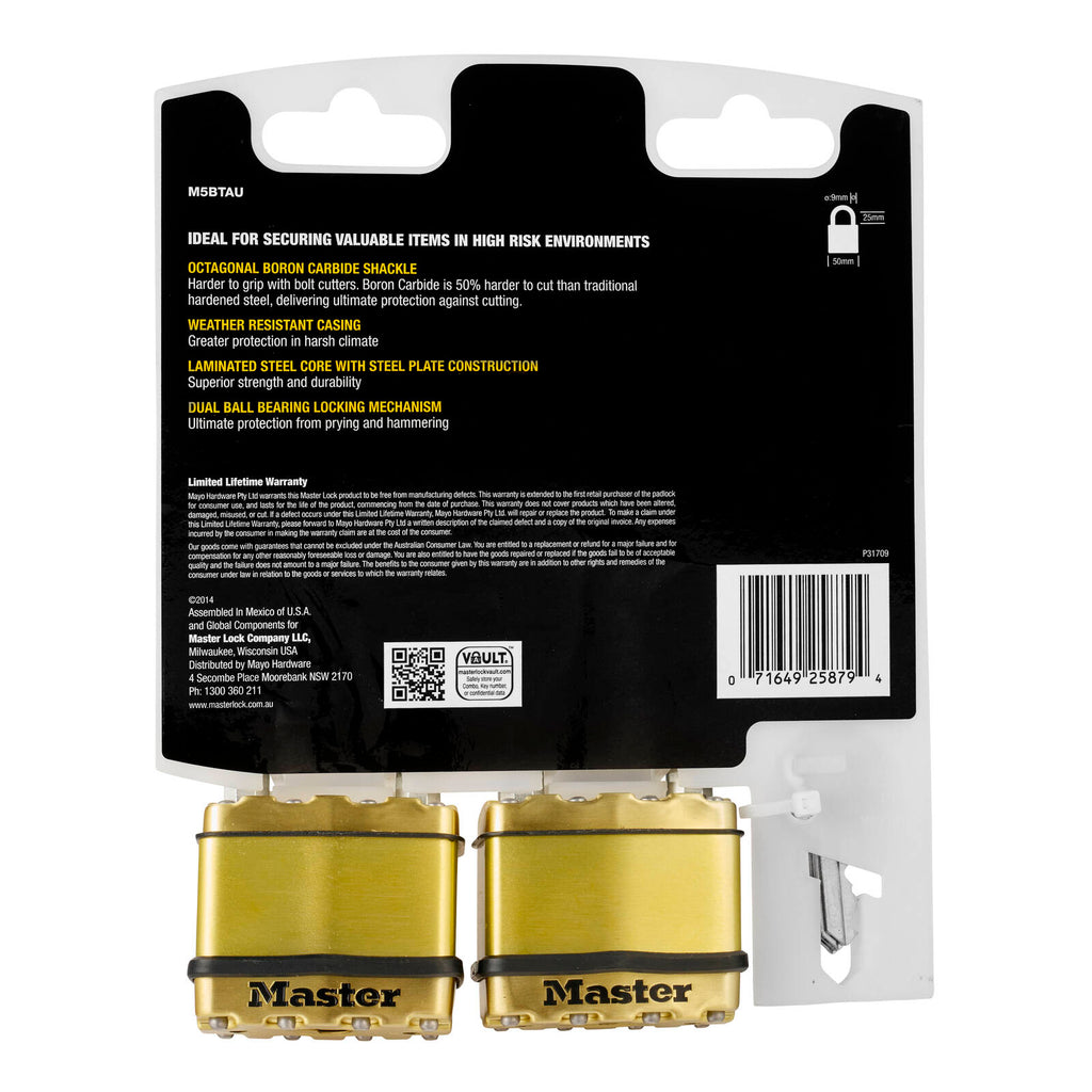 Master Lock 50mm Excell Padlock - 2 Pack - Image 10 of 20