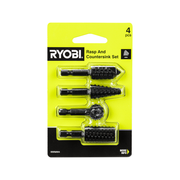 Ryobi 4 Piece Mixed Wood Rasp Set