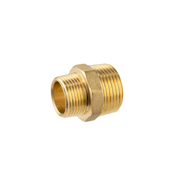 Brasshards 25 x 20mm Brass Threaded Hex Reducing Nipple LF
