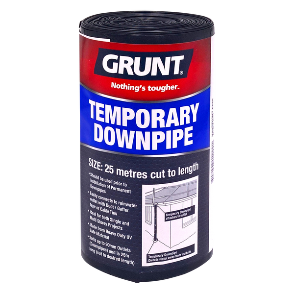Grunt 90mm x 25m Temporary 100um Polythene Downpipe Roll
